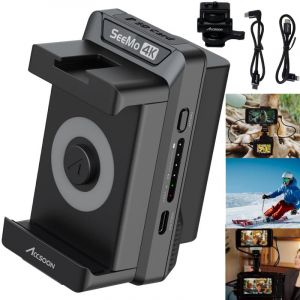 Accsoon SeeMo 4K Adaptateur de Surveillance de transmetteur vid&eacute;o 4K HDMI vid&eacute;o sur appareils iOS pour iPad/iPhone/cam&eacute;ras (Noir) (Lookingsky, neuf)