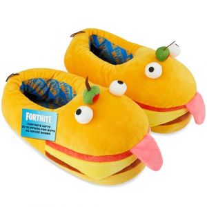 Fortnite 3D Chaussons Gar&ccedil;on et Ado EU 32-42, Points Antid&eacute;rapants Hiver Pantoufle Enfant, Gaming Merchandise, Id&eacute;e Cadeau Gamer (34/35 EU, Jaune) (Get Trend., neuf)