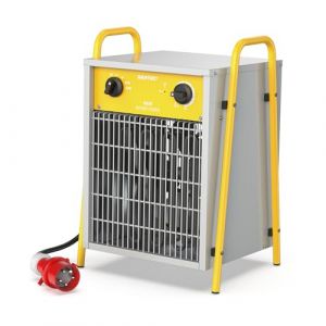 DAHTEC Industriel Chauffage électrique 9000W Renforcé - Carcasse Acier - Portatifs pour Chantiers - Chauffage Soufflant - Thermostat & Protection Surchauffe - Idéal Chantier/Garage/Serre Agricole (DAHTEC-EU, neuf)