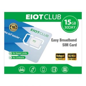 EIOTCLUB Carte SIM Europe 15GB/30 Jours, 5G/4G LTE Pr&eacute;pay&eacute;e pour 33 Pays de l'UE, SIM sans Contrat, Rechargeable, pour T&eacute;l&eacute;phones, Routeurs, Tablettes, Donn&eacute;es Uniquement (EIOTMART: IoT Wholesale, neuf)