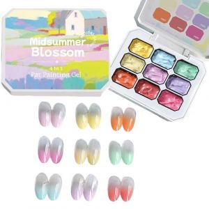 Gel Pour Ongles,Vernis Gel Pour Ongles En 9 Couleurs | Vernis Dessin Sans Rinçage Tenue Longue Durée Créations Pour French Manicure Utilisation À Domicile (liangfeifushi, neuf)