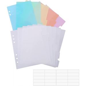 Lot de 11 intercalaires de format A5 pour classeur à 6 anneaux, avec bord renforcé et 20 onglets, intercalaires en papieronglets d'indexation cartes de matrice et classeur de rangement pour tampons (OTTETCH-EU, neuf)