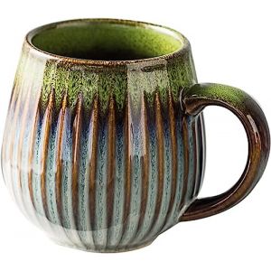 Grande tasse &agrave; th&eacute; en gr&egrave;s 500 ml &ndash; Cappuccino et c&eacute;ramique (KUAXING, neuf)