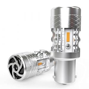Cenmoll BAU15S 581 PY21W Ampoules LED Ambre Jaune Orange, 382 p21w Ampoule de Clignotant de Voiture 4000LM 500% Luminosité Canbus Sans Erreur pour Clignotants Avant ou Arrière de Voiture, Pack de 2 (BIToo, neuf)