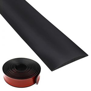 Barre de Seuil Adhesive PVC Profilé de Transition Sols 300x5cm Baguette de Finition Noir Seuil de Porte Adhesif pour Carrelage Profilé PVC Transition (SDLDEER eu, neuf)