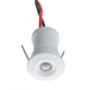 Planetitaly Mini spot IP65 LED 1 W rendement 12 W encastr&eacute; point lumi&egrave;re 12 V cabine de douche ciel &eacute;toil&eacute; marqueur feux marches bateau camping-car (lumi&egrave;re 3000 K, couleur blanche) (PlanetItaly, neuf)