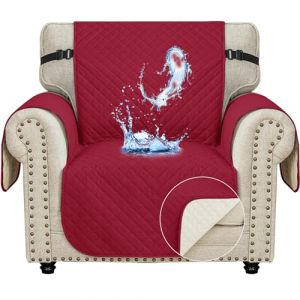 Ystyle Housse Canapé 1 Place 60cm - Impermeable Housse de Canapé avec Accoudoirs, Universelle Housse Canape Protege Canape Chat Chiens Griffures Antidérapante, Bourgogne (YSTYLE HOME, neuf)