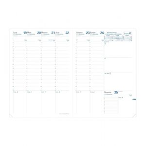 Quo Vadis - Recharge Agenda - 2026 - Consul - Semainier Planning - Fran&ccedil;ais - 13 mois de d&eacute;cembre &agrave; d&eacute;cembre - 21x29,7 cm - Papier Clairefontaine blanc - Fabrication fran&ccedil;aise (rentreediscount, neuf)