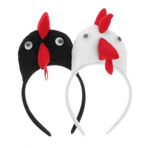 Garneck Bandeau Coq Chapeau Poulet Couvre-Chef Costume De Poulet Accessoire De Sc&egrave;ne Coiffe Festival Cheveux Amusant Bandeau Coiffe De Coq Accessoire De Costume De F&ecirc;te Tissu (Eerstra, neuf)