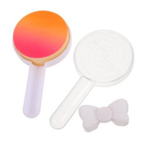 DONFAMDS 1ensemble Set De &Eacute;ponge &agrave; Maquillage Forme De Lollipop Poudre Puff Douce Pour Applications Pr&eacute;cises Utilisation S&egrave;che Et Humide Id&eacute;ale Pour Fond De Teint Et Poudres (GENIESFOR, neuf)