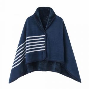 SJTJSPX Couverture Plaid en Polaire Mettable Cape Ch&acirc;le avec Bouton Poncho Couverture Housse de Lit Canap&eacute; Voiture Hiver Couverture Jet&eacute; Flanelle Chaud Doux Couverture &agrave; Carreaux Sweat Couverture (QIQIXINXINZI, neuf)