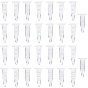 30 Pièces tubes à centrifuger,Tube à Centrifuger Transparent,Plastique Tube Microcentrifugeuse avec couvercle,Micro Tubes à Essai Flacon,pour l'analyse d'échantillons en Laboratoire(0.5ml) (xixigongsimaoyingsa23, neuf)