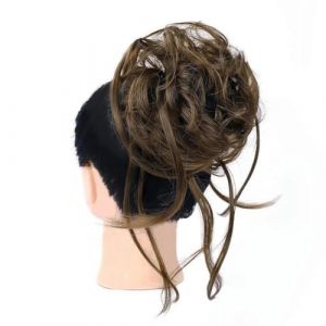 WBLSPA Chignon synthétique en désordre, Chouchou, Beignet ondulé, Chignon élastique, postiche de mariée, Chignon pour Femmes et Enfants, Blanc 6 (guangzhouliyeshangmaoyouxiangongsi 85244, neuf)
