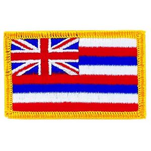 Akachafactory Patch écusson brodé Drapeau hawaï thermocollant USA americain Etats Unis (Akachafactory, neuf)