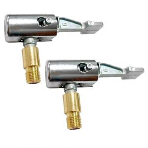 Adaptateur de Valve de Pneu de Voiture, 2 Pi&egrave;ces, Embout Gonflage Pneu Voiture Adaptateur Pneu Velo Compresseur Air, Clip de t&ecirc;te de conversion pour valves de pneu, pour Compresseur, V&eacute;lo, Moto, Auto (EUROEDI SPEDITION, neuf)