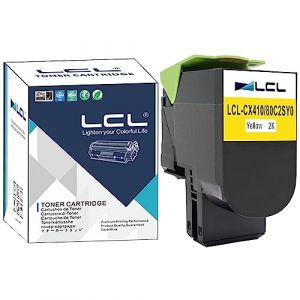 LCL 802SY Jaune Cartouche de Toner Compatible pour Lexmark 800S4 80C2SY0 80C20Y0 80C2SYE 802Y pour Lexmark CX310 CX310N CX310DN CX410 CX410E CX410DE CX410DTE CX510 CX510DE CX510DHE CX510DTHE(1-Pack) (Great Office, neuf)