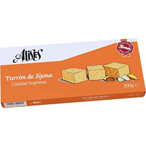 Alises- Turrón de Jijona 200g - Amandes et Miel - Qualité Suprême - sans Gluten sans Lactose - Touron - Nougat (Alises, neuf)