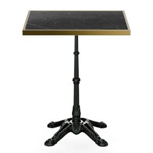 blumfeldt Table Bistrot en Marbre &ndash; 60x60 cm, Art Nouveau Design, Plateau en Marbre V&eacute;ritable, Base Tr&eacute;pied en Fonte, R&eacute;sistant Aux Intemp&eacute;ries, pour Int&eacute;rieur & Ext&eacute;rieur (Electronic-Star-FR, neuf)