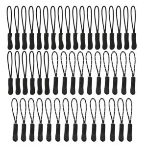 Quesuc 48 Pi&egrave;ces Fermeture Eclair Cordon, Tirette Cordons, Tirette De Remplacement, Etiquette De Fermeture &Agrave; Glissi&egrave;re, Tirette Fermeture Eclair, Pour Sacs &Agrave; Dos De V&ecirc;tements, Valises (Quesuc EU, neuf)
