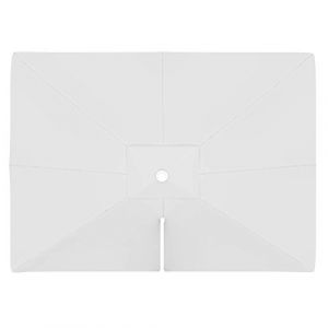 paramondo Toile de rechange pour parasol avec Air Vent pour parasol à mât excentré Parapenda 4 x 3 m rectangulaire blanche (Jalousiescout Shop, neuf)