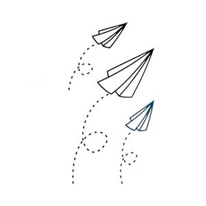 Autocollants de tatouage imperméables d'avion en papier autocollant de tatouage d'art corporel faux tatouage (10.5 * 6 cm)(001) (CAOHCTTDDHJ, neuf)