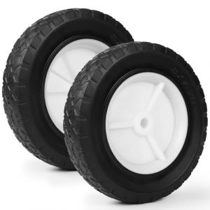LALAGO 2 pcs. Ø200mm Roue en Caoutchouc, 8in Pneus de Tondeuse à Gazon Chariot Roue Motrice, Roues de Rechange Universelles pour Tondeuse à Gazon, Chariot, Tracteur de Pelouse, Tondeuses (Lalago2022, neuf)