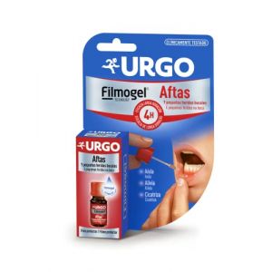 Urgo Aftas Filmogel &ndash; Traitement liquide des maux de bouche &ndash; Gel de 6 ml avec spatule &ndash; Sans menthe &ndash; Non aromatis&eacute; &ndash; Adulte Formule naturelle &ndash; Traitement des ulc&egrave;res buccaux (e lentillas, neuf)