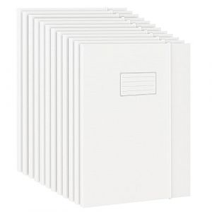 JiaWei Lot de 12 Chemise Cartonnée A4 avec 3 Rabat - Dos de 1.13 cm, Carton 350 g/㎡, Pochette Cartonnée à Rabat avec Élastique - Blanc (JiaWei Direct, neuf)