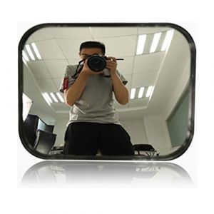 Miroir de Sécurité Convexe Rectangulaire, Miroir Observation intérieur Grand Angle HD, Surveillance Magasin Commerce Entrepôt Bureau, Noir, 24 x 18 cm (linmaouk, neuf)