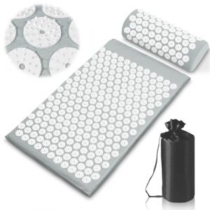 PQETBV Tapis d'Acupression, Kit d'Acupression avec Oreiller Champ de Fleurs, Tapis de Massage à Domicile pour Soulage Douleurs, Relaxation Musculaire, Favorise la Circulation (LUIS JAZIEL, neuf)