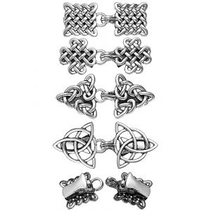 4 Pièces Clips à Cardigan Rétro Pinces à Pull de Tourbillon Vintages Clips à Chandail Antiques Fermoir à Pull Celtique Clip à Châle Robe Chemise pour Femmes Filles (Argent Antique,Style mignon) (KeerGeroge, neuf)