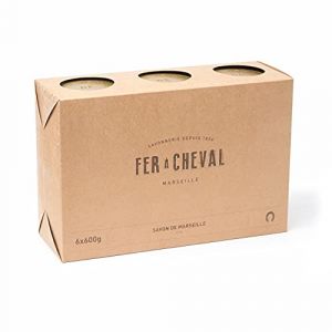 Fer à Cheval - Véritable Savon de Marseille - Cube (OLIVE 6x600g) (Savonnerie Fer à Cheval, neuf)