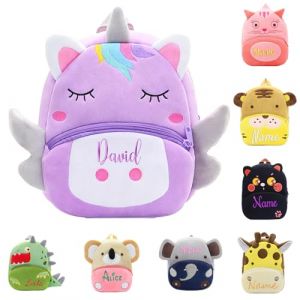 Personnalisable Enfant Cartable Primaire, Personnalis&eacute; Broderie Prenom Cartable, S'Applique &agrave; Garcon、Fille de Voyage Maternelle Sac, Ecole Cadeau Nursery D'Anniversaire（Licorne） (xunxianshop, neuf)