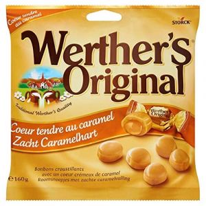 WERTHER S ORIGINAL - Coeur Tendre Au Caramel 160G - Lot De 2 (La Famille à Table! - LFàT!, neuf)