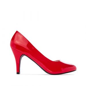 Andrés Machado - Élégants Escarpins rétro pour Femme/Adolescent pour l´été et l´Hiver - AM422 - Bout Arrondi en Vernis - Modèle Taille Petit - Talons Fins - Verni Rouge - EU 36 (Andrés Machado, neuf)