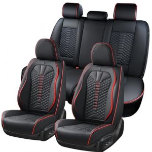 Coverado Housses de Siège de Voiture Universelle - Cuir Nappa imperméable Ensemble Complet de Housses de siège 5 sièges Protecteur de siège d'auto pour Avant et Arrière de Siège Auto (Coverado, neuf)