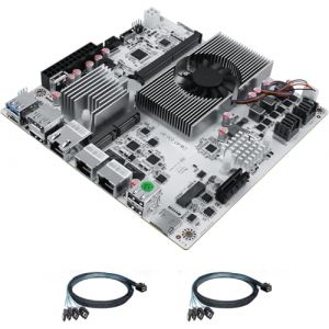 1 carte m&egrave;re NAS 10 G, 2 i226-V 2,5 G, 3 LAN, 8 x SATA3.0 (2 x SFF 8643), 2 x M.2 NVMe, 1 x DDR5 PCI-E x4 Slot USB3.2 + Type-C 10 Gbp Soft Router ITX Carte m&egrave;re M.2 E_Key WiFi HDMI/DP1.4 Prend en (MINI PC Specialized stores, neuf)
