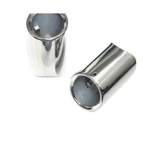YSQOJF D'échappement Tuyaux Embouts Silencieux pour BMW Série 5 F10 F11 F18 E60 Embout d'échappement Voiture Acier Inoxydable décoration Gorge Queue D'échappement Arrière(Sliver) (Einsame Nacht, neuf)