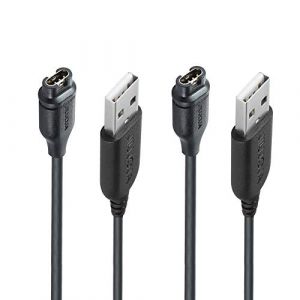 JIUJOJA Lot de 2 c&acirc;bles de charge de 1,2 m pour montre intelligente Garmin Fenix 5/6/7, Fenix 7 7S 7X Pro Sapphire, Forerunner 935 945 45 45S 245, Approach S10 S40 S60 X10, venu, Vivoactive 3 4 4S, (Lianxun, neuf)