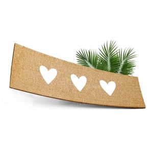 ElbFuchs® Paillasson Coco 75x25cm | Cœurs Blanc [Extra Durable et ANTIDÉRAPANT] Paillasson Exterieur Entree et Paillasson Interieur Entree | Tapis Brosse Entree Exterieur Coco étroit (Rolf & Pfeil, neuf)