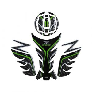 Lot de protège-réservoir pour Kawasaki Z900 Vert/noir - Protection de réservoir de moto (malutra, neuf)