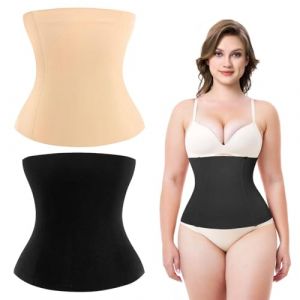 2 Pcs Ceinture Post Accouchement, Récupération Ceinture Abdominale Gainante avec Etenseurs,Une pièce Réglable Respirant Ventre Plat Gaine Post-Partum pour Récupération Après la Grossess, Waist Trainer (X F, neuf)