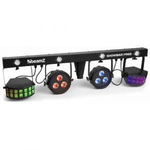 BeamZ Showbar LED 2x PAR 2x Derby, Mode DMX ou Stand Alone, Mode Auto ou Audio, Shows Préprogrammés, Télécommande Infrarouge, Livré avec Sacoche (Sono Matériel, neuf)