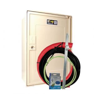 Carré Rouge - Coffret Compteur de Chantier 15/30/45A “Aérien”, Bornier IP2X, Pack Complet 10m Compatible Raccordement ENEDIS, Fabrication Française - 49x35x20cm (Mon Coffret de Chantier, neuf)