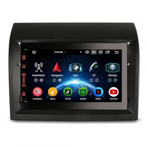 Erisin 8-Core 4GO+64GO Android 14 Autoradio Bluetooth pour Fiat Ducato Citroen Jumper Peugeot Boxer 7" GPS Multim&eacute;dia St&eacute;r&eacute;o Dab+ IPS &Eacute;cran Tactile sans Fil CarPlay Android Auto WiFi DSP OBD2 Canbus (ErisinofficialDVD, neuf)