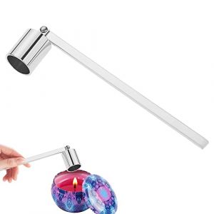Cortney &Eacute;teignoir &agrave; Bougie en Acier Inoxydable avec Long Manche, &Eacute;teignoir &agrave; Bougie Accessoire pour &Eacute;teindre Les Bougies en Toute S&eacute;curit&eacute;, Outil de Bougie pour la Plupart des Bougies (Argent&eacute;) (CORTNEY EU, neuf)