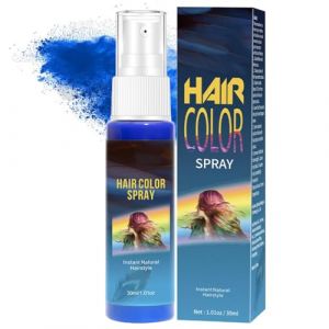 Spray Cheveux Vert,Spray Temporaire pour Coloration Cheveux,sprays vert cheveux temporaire,Sprays Colorant Cheveux,Rapide et Séchage Rapide,Teinture à Usage Unique Lavable,pour Fête,Cosplay (Bleu) (EnviableVB, neuf)