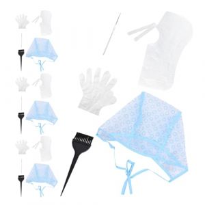 Gatuida Kit de Coloration Cheveux Professionnel 4 Pièces avec Bonnet à Mèches Jetable Crochet Métallique Brosse et Cape PE – Outil Précis pour Mèches Adapté à Tous Types de Cheveux (Queenie ruy, neuf)