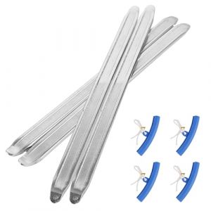 VIDETOL 4 Pièces Demonte Pneu Moto, 30 cm Demonte Pneu Voiture avec 4 Jantes Protecteurs, Demonte Pneu Trottinette en Métal pour Moto, Trottinette Vélo, Voiture (VIDETOL, neuf)