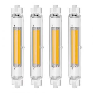 EIMOPE Ampoule LED R7S 118mm Dimmable 30W, Ampoules R7S LED 118mm 30W équivalent à Ampoule Halogène 200W 300W, Blanc Naturel 4000K, 3000LM, Pas de Scintillement, Éclairage à Faisceau 360°, Pack de 4 (Zbbying, neuf)
